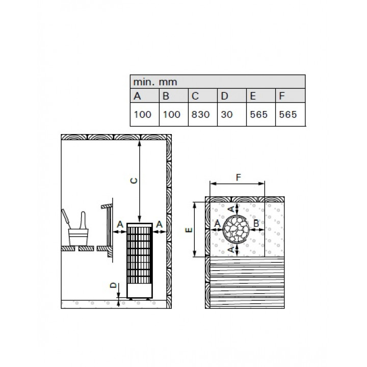 Calentador eléctrico para sauna - HARVIA Cilindro PC110E 10,8 kW