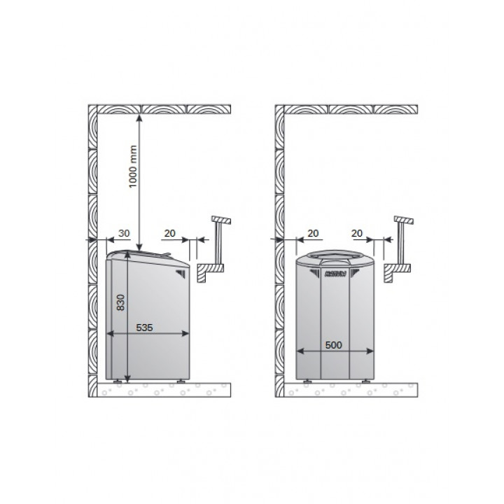 Calentador eléctrico para sauna - HARVIA Forte AFB6 6kW, negro