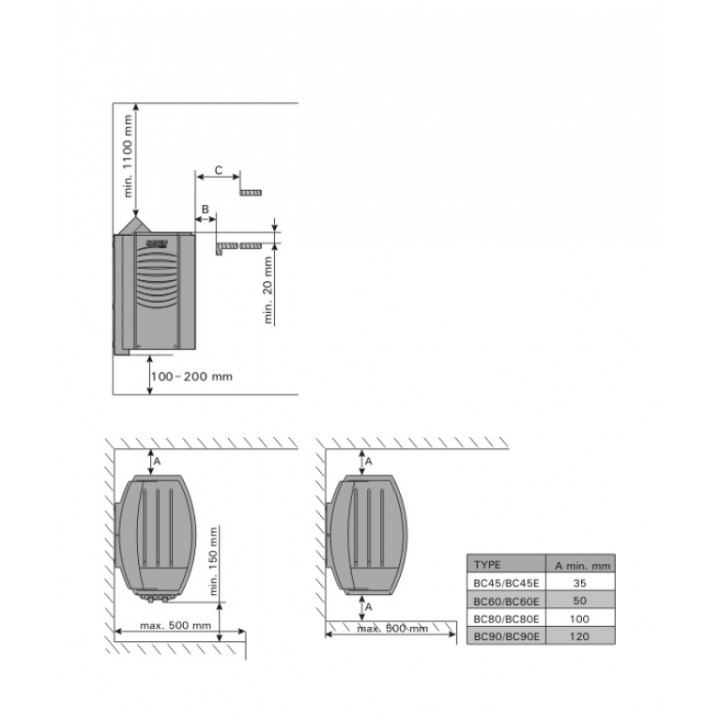 Calentador eléctrico para sauna - HARVIA Vega BC80 con control integrado