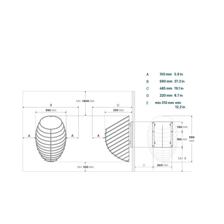 Calentador de sauna eléctrico - HUUM DROP, 4,5 kW