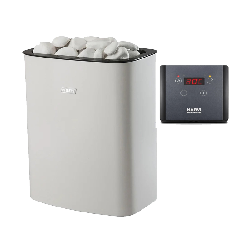 Calentador de sauna eléctrico - NARVI NC Eléctrico, blanco 9 kW