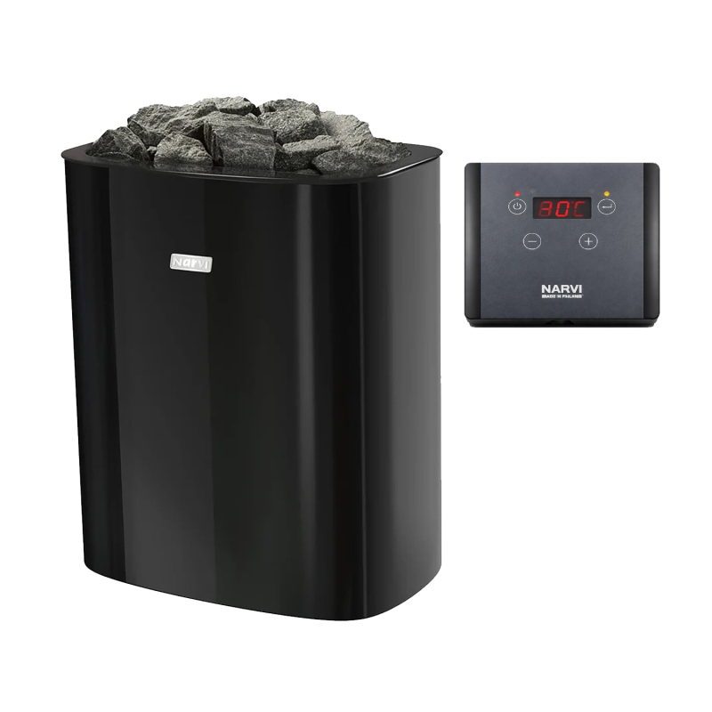 Calentador de sauna eléctrico - NARVI NC Eléctrico, negro 6 kW