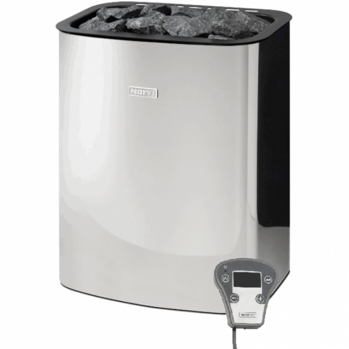 Calentador de sauna eléctrico - NARVI NC Eléctrico, acero inoxidable 6 kW