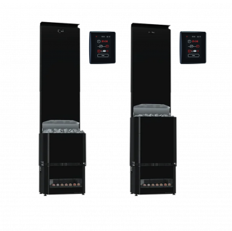 Calentador eléctrico para sauna - SAUNUM Experience Black F con panel de control