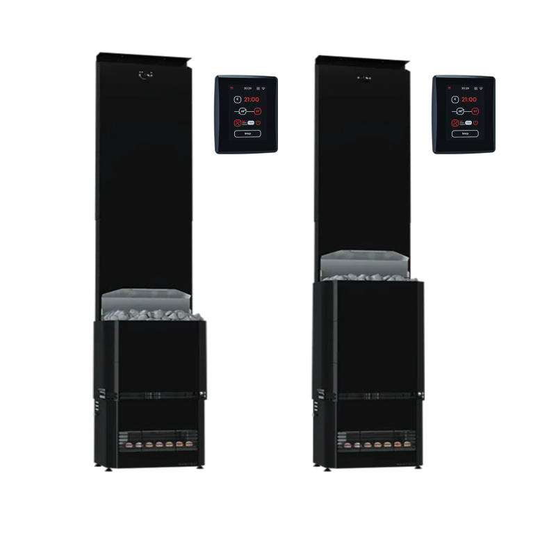 Calentador eléctrico para sauna - SAUNUM Experience Black F con panel de control