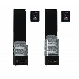 Calentador eléctrico para sauna - SAUNUM Experience Negro con panel de control