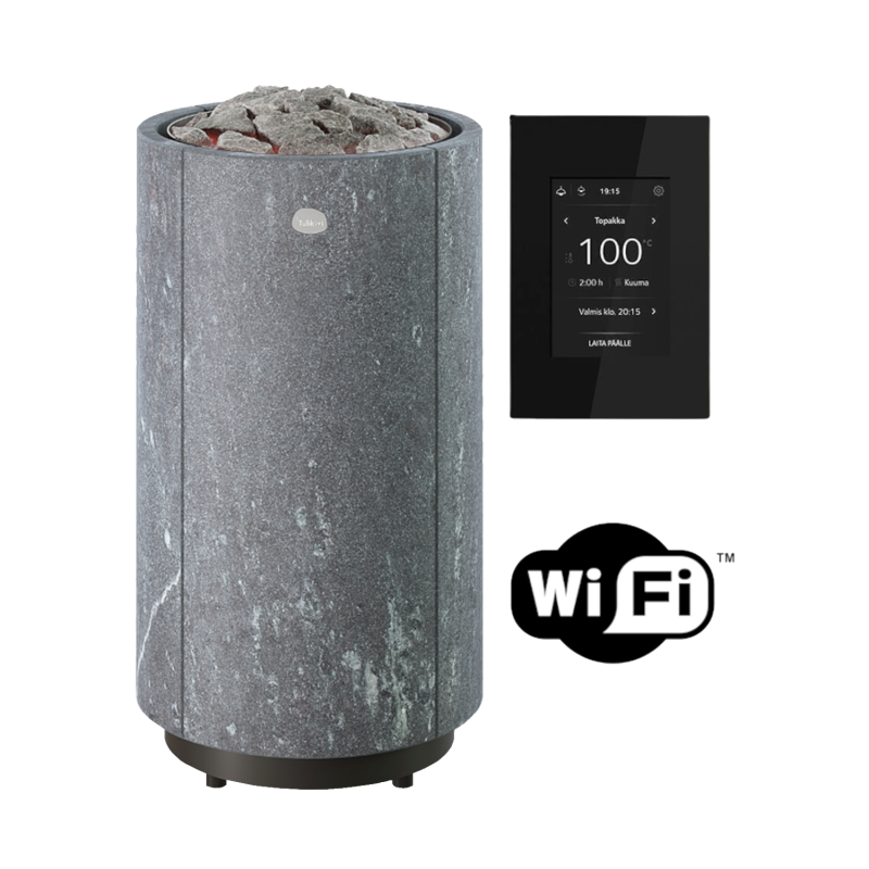 Calentador eléctrico para sauna TULIKIVI KAARNA Nobile L, con panel de control Wifi.