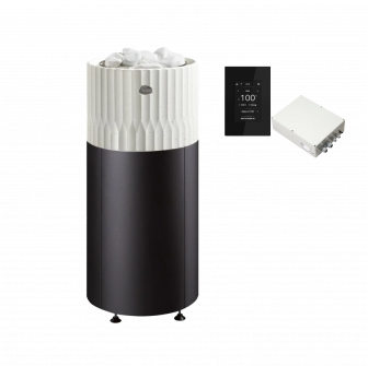 Calentador eléctrico para sauna TULIKIVI RIITE integrado, con panel de control.