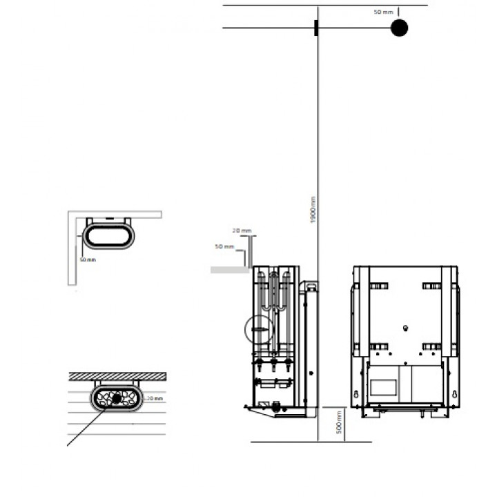 Calentador de sauna eléctrico TULIKIVI ROUTA con panel de control