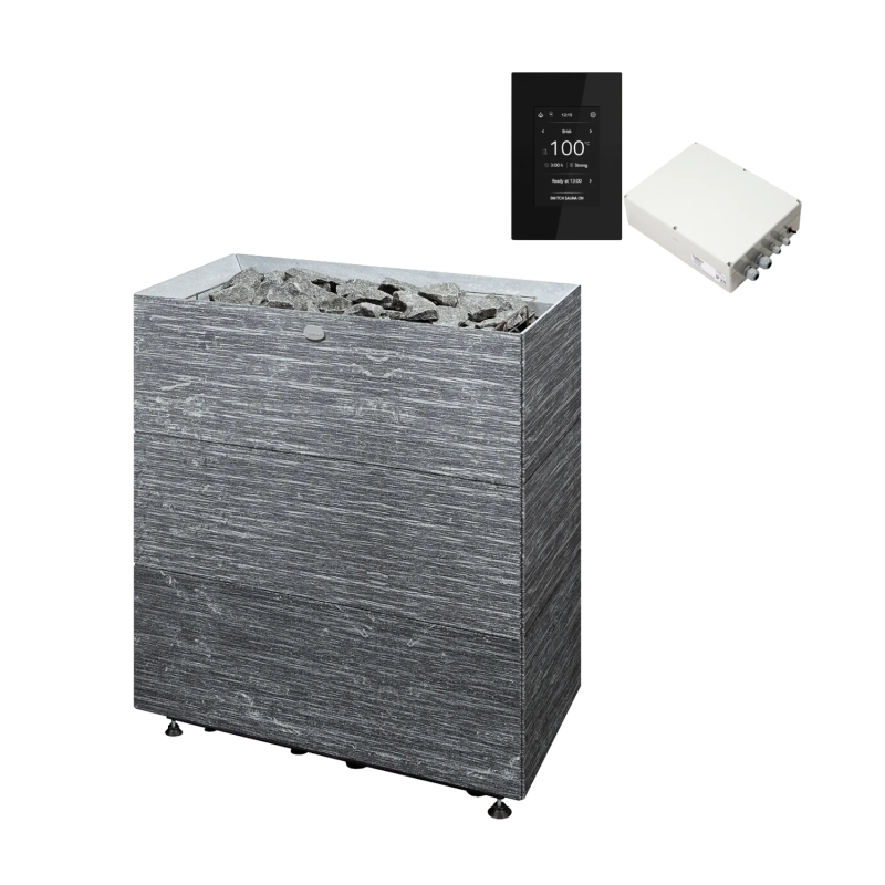 Calentador eléctrico para sauna TULIKIVI TUISKU XL GRAFIA con panel de control