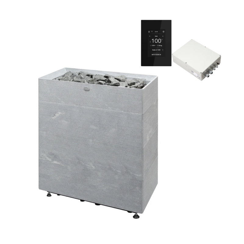 Calentador eléctrico para sauna TULIKIVI TUISKU XL RIGATA con panel de control