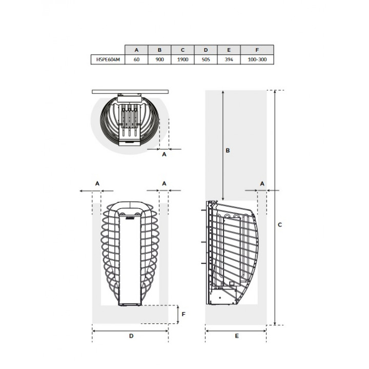 Calentadores eléctricos para sauna - HARVIA Spirit SP60FC 6,0 kW Fenix WiFi