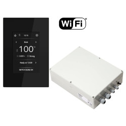 Panel de control del calentador de sauna eléctrico - TULIKIVI WIFI con caja de contactores  Panel de control del calentador de sauna eléctrico - TULIKIVI WIFI con caja de contactores