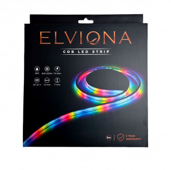 Tira LED COB Elviona para sauna, RGB , 5 m