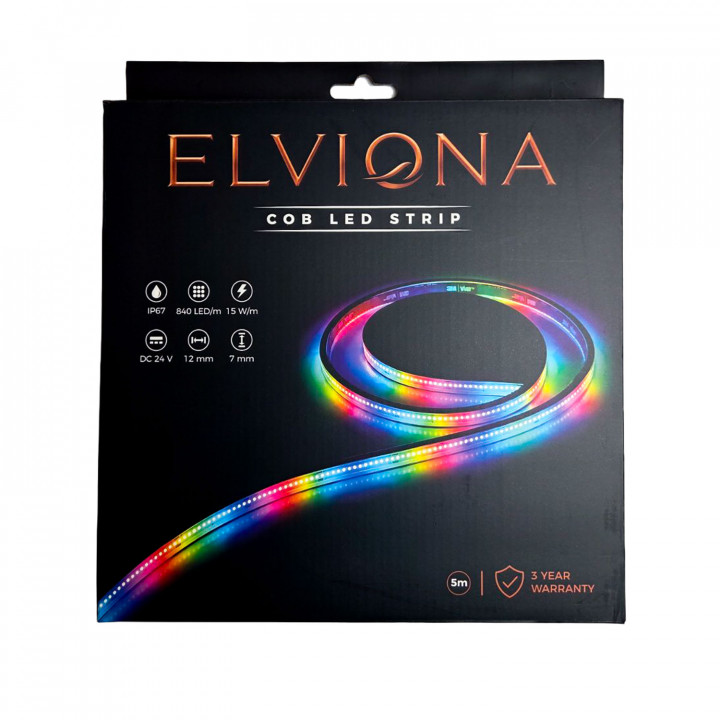 Tira LED COB Elviona para sauna, RGB , 5 m