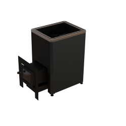 Estufa de leña para sauna VILPRA ETNA-22-LV con hogar exterior 