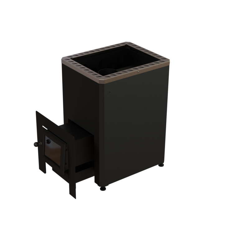 Estufa de leña para sauna VILPRA ETNA-22-LV con hogar exterior