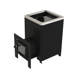 Estufa de leña para sauna VILPRA FORNAX-14-LV con hogar exterior 