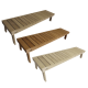 Banco de sauna Harvia Formula, 1200 x 450 mm, madera de álamo temblón tratada térmicamente.