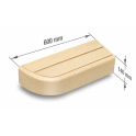 Elemento de banco final para bancos de sauna modulares, Aspen - 10