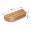 Elemento de banco final para bancos de sauna modulares, Aliso - 7