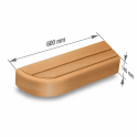 Elemento de banco final para bancos de sauna modulares, Aliso - 10