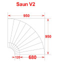 Asiento de sauna de vapor V-2 - 4