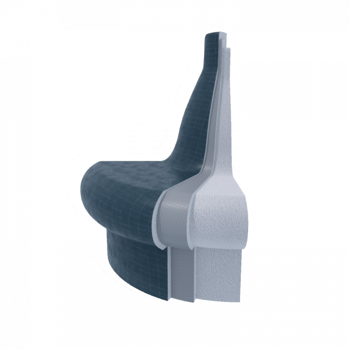 Asiento de sauna de vapor V-2, asiento final