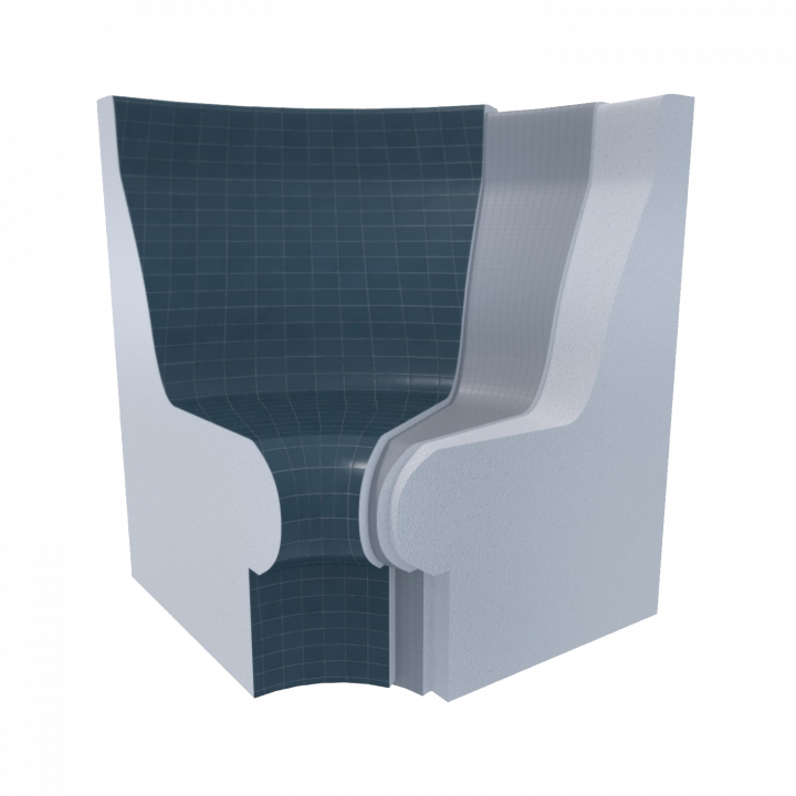Asiento de sauna de vapor V-2, asiento de esquina