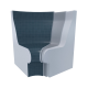 Asiento de sauna de vapor V-2, asiento de esquina