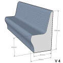 Asiento de sauna de vapor V-4 - 0