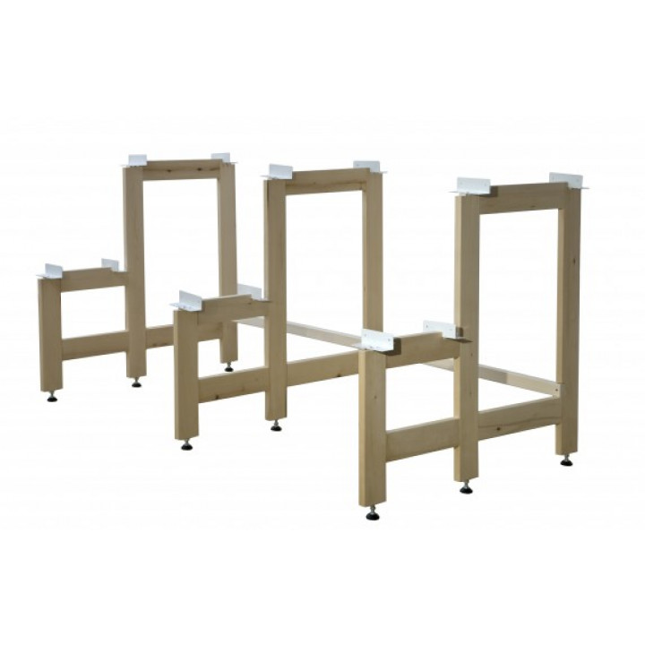 Complejo de bancos de sauna estándar, madera de aliso negro, longitud 2619 mm
