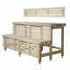 Complejo de bancos de sauna estándar, madera de aliso negro, longitud 2619 mm