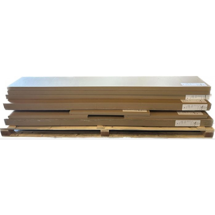 Complejo de bancos de sauna estándar, madera de aliso negro, longitud 2619 mm