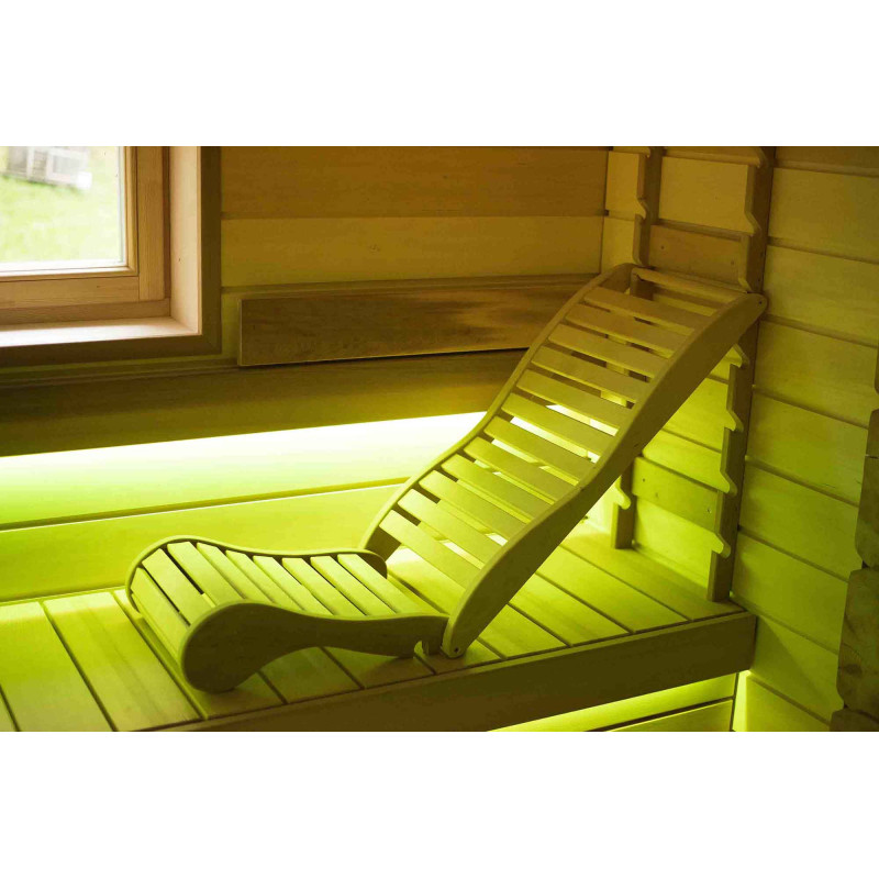 Litera de relajación para sauna, abachi