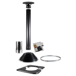 Conjunto de chimenea HARVIA 1500 negro, para cabinas de sauna con forma de barril 