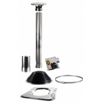 Conjunto de chimenea HARVIA 1500 para cabinas de sauna con forma de barril