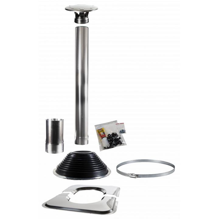 Conjunto de chimenea HARVIA 1500 para cabinas de sauna con forma de barril