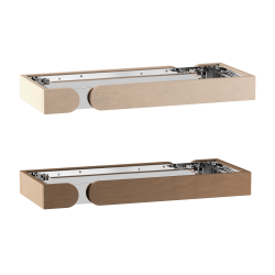 Componentes de barandilla de seguridad de madera Harvia Concept R Mini Combi, tilo o nogal. 