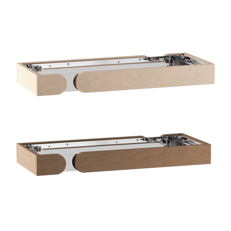 Componentes de barandilla de seguridad de madera Harvia Concept R Mini Combi, tilo o nogal.