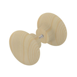 Manilla redonda de madera para puerta de sauna Harvia, grande 