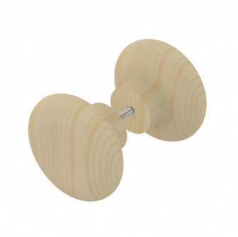 Manilla redonda de madera para puerta de sauna Harvia, grande