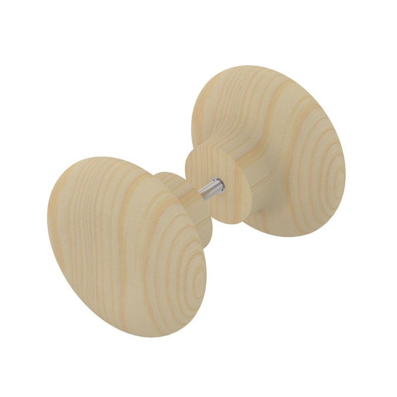 Manilla redonda de madera para puerta de sauna Harvia, grande