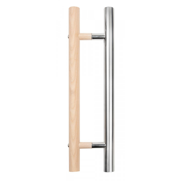 Manilla para puerta de sauna Harvia, madera y acero inoxidable, 600 mm