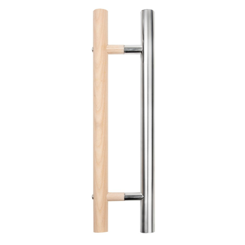 Manilla para puerta de sauna Harvia, madera y acero inoxidable, 600 mm