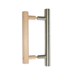 Manilla de puerta Harvia, madera/acero inoxidable 