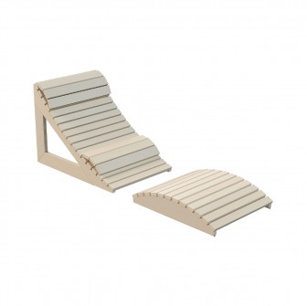 Tumbona ergonómica para sauna Harvia, de álamo temblón.