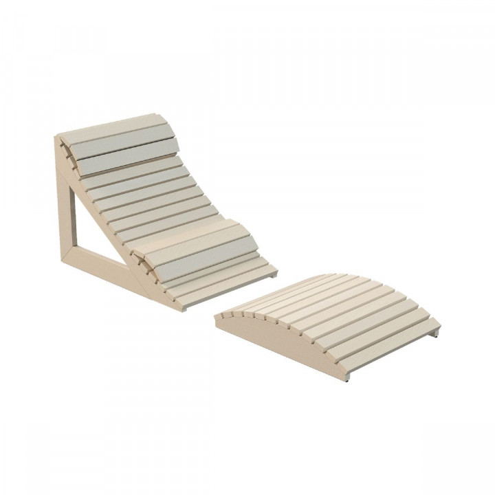 Tumbona ergonómica para sauna Harvia, de álamo temblón.