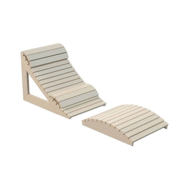 Tumbona ergonómica para sauna Harvia, de álamo temblón.