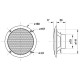 Altavoz para sauna HARVIA, FR16WP, 80 W, 16 cm
